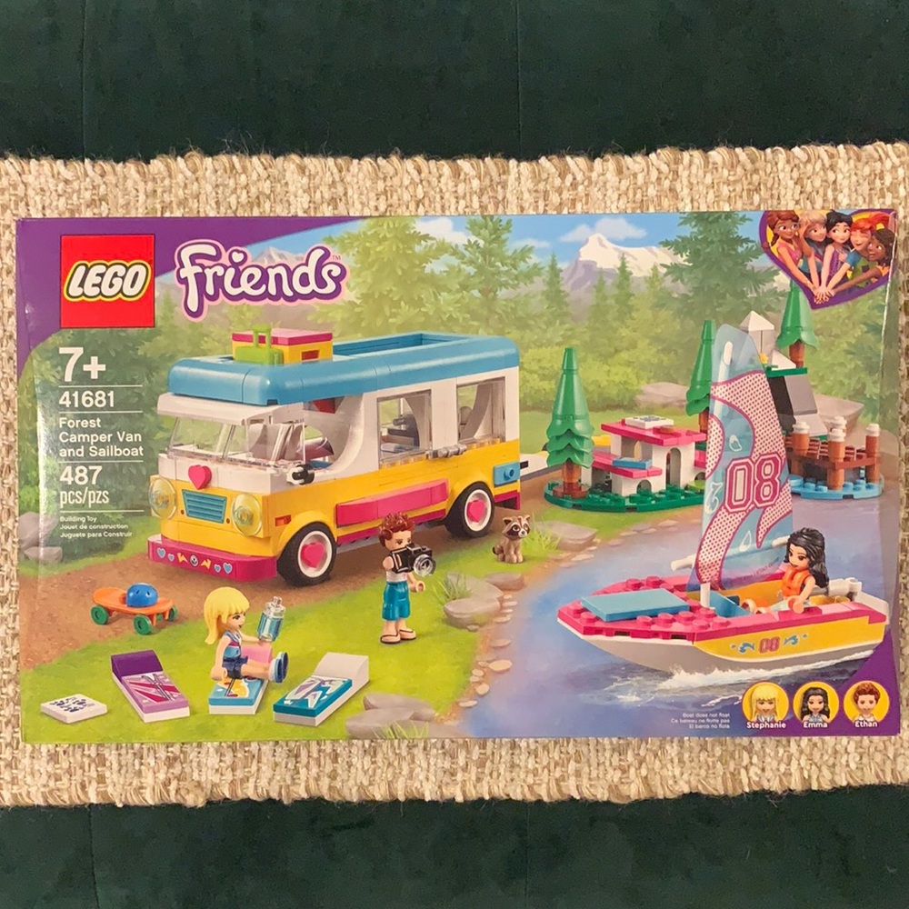LEGO 41681 Friends Forest Camper Van and Sailboat 487pcs New and Sealed